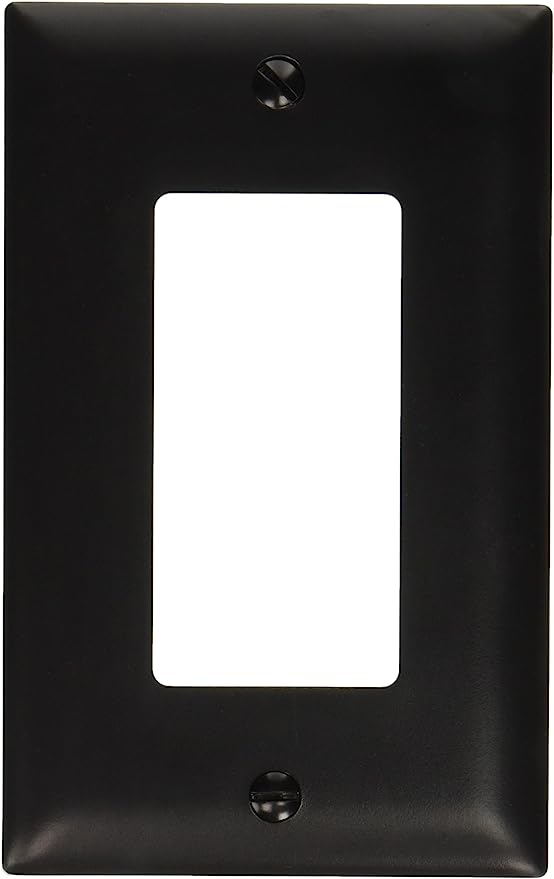 Pass & Seymour, 1 Gang Decorator Wall Plate, Black