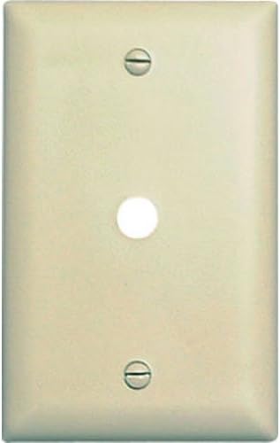 Pass & Seymour, 1 Gang Nylon Wall Plate with 1 Telephone Hole Opening, Ivory