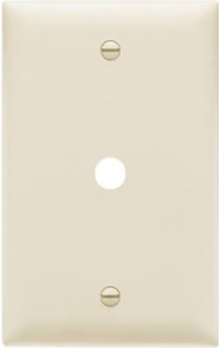 Pass & Seymour, 1 Gang Nylon Wall Plate with 1 Telephone Hole Opening, Light Almond