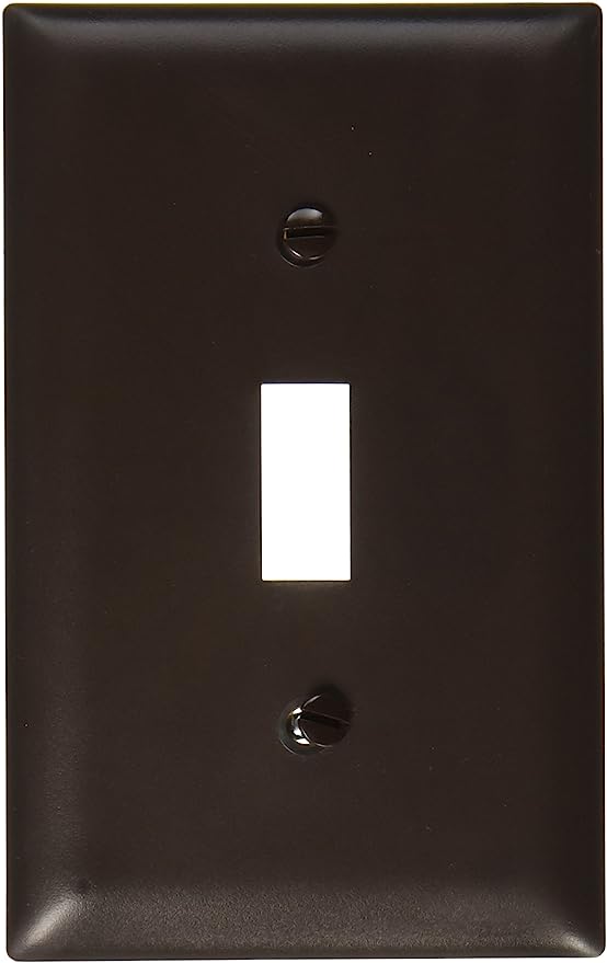 Pass & Seymour, 1 Gang Toggle Opening Wall Plate, Brown