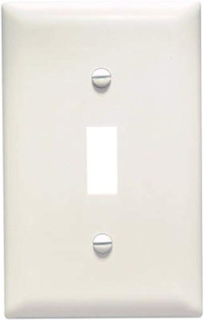 Pass & Seymour, 1 Gang Toggle Opening Wall Plate, Light Almond