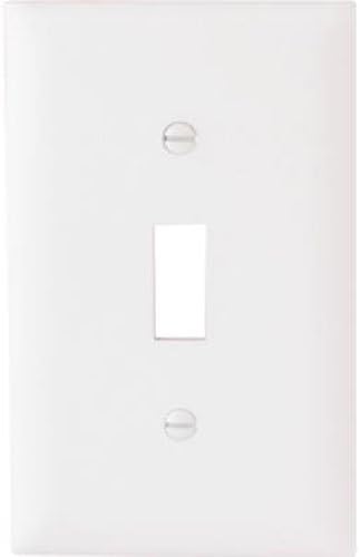 Pass & Seymour, 1 Gang Toggle Opening Wall Plate, White