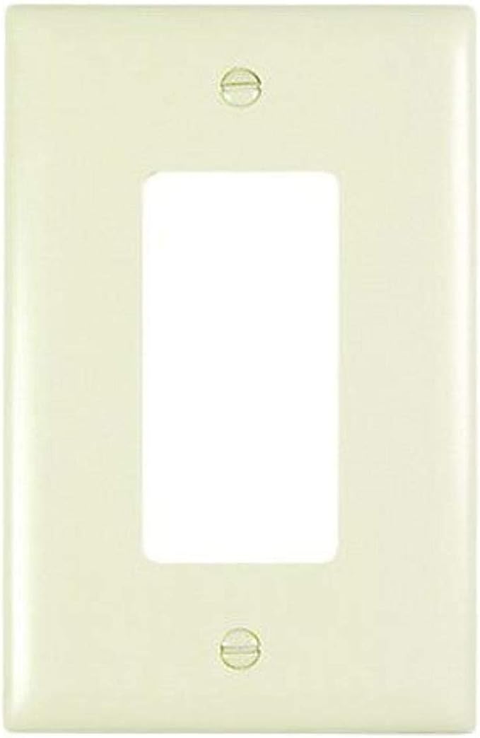 Pass & Seymour, 1 Gang Wall Plate with Decorator Opening, Light Almond