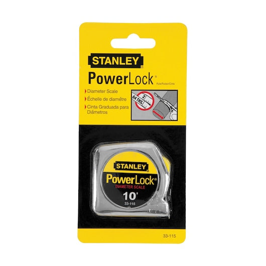 Stanley-Werkzeuge, 10 ft PowerLock Pocket Tape Measure (with Diameter Scale)