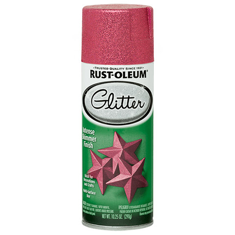 RUST-OLEUM, 10.25 OZ Specialty Glitter Spray Paint - Bright Pink