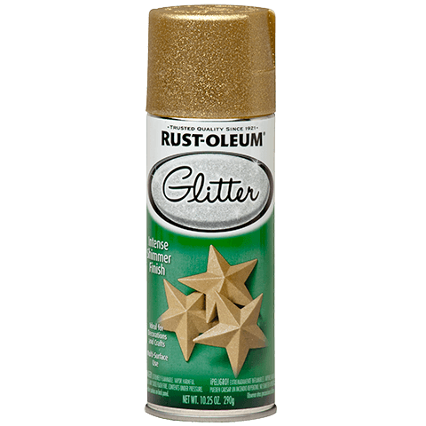 RUST-OLEUM, 10.25 OZ Specialty Glitter Spray Paint - Gold Glitter