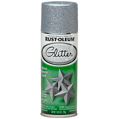 RUST-OLEUM, 10.25 OZ Specialty Glitter Spray Paint - Silver Glitter