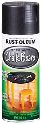 RUST-OLEUM, 11 OZ Specialty Spray - Flat Black Chalkboard