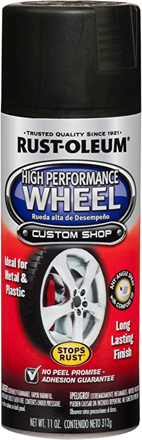 RUST-OLEUM, 11OZ High Performance Wheel Spray Paint - Black