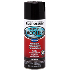 RUST-OLEUM, 12 OZ Automotive Acrylic Lacquer Spray Paint - Black