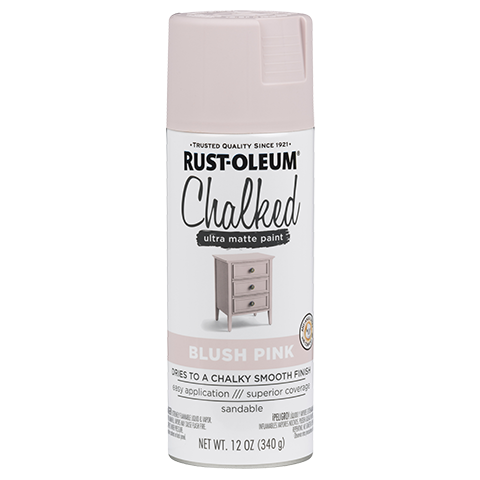 RUST-OLEUM, 12 OZ Chalked Paint Ultra Matte Spray Paint - Blush Pink