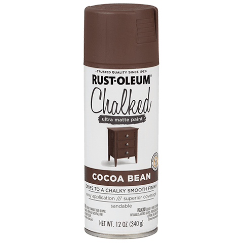 RUST-OLEUM, 12 OZ Chalked Paint Ultra Matte Spray Paint - Cocoa Bean