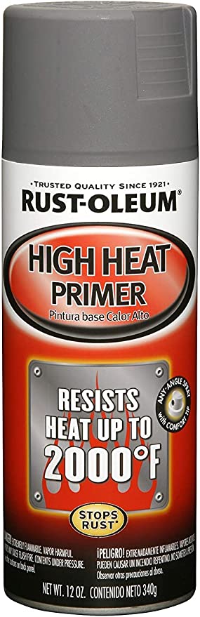 RUST-OLEUM, 12 OZ High Heat Gray Primer Spray