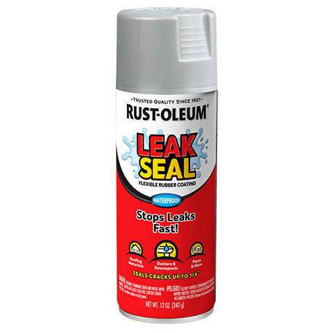 RUST-OLEUM, 12 OZ LeakSeal Aluminum Flexible Rubber Coating Spray Paint