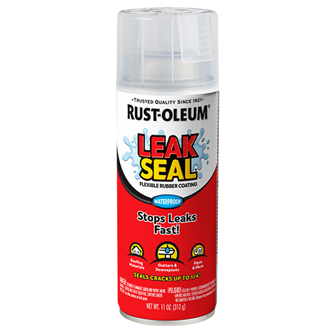 RUST-OLEUM, 12 OZ LeakSeal Clear Flexible Rubber Coating Spray Paint