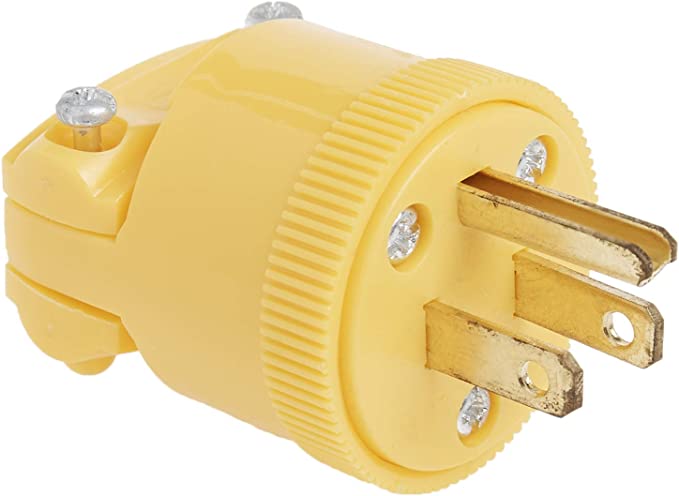 Pass & Seymour, 15A 125V Heavy Duty Plug, Yellow