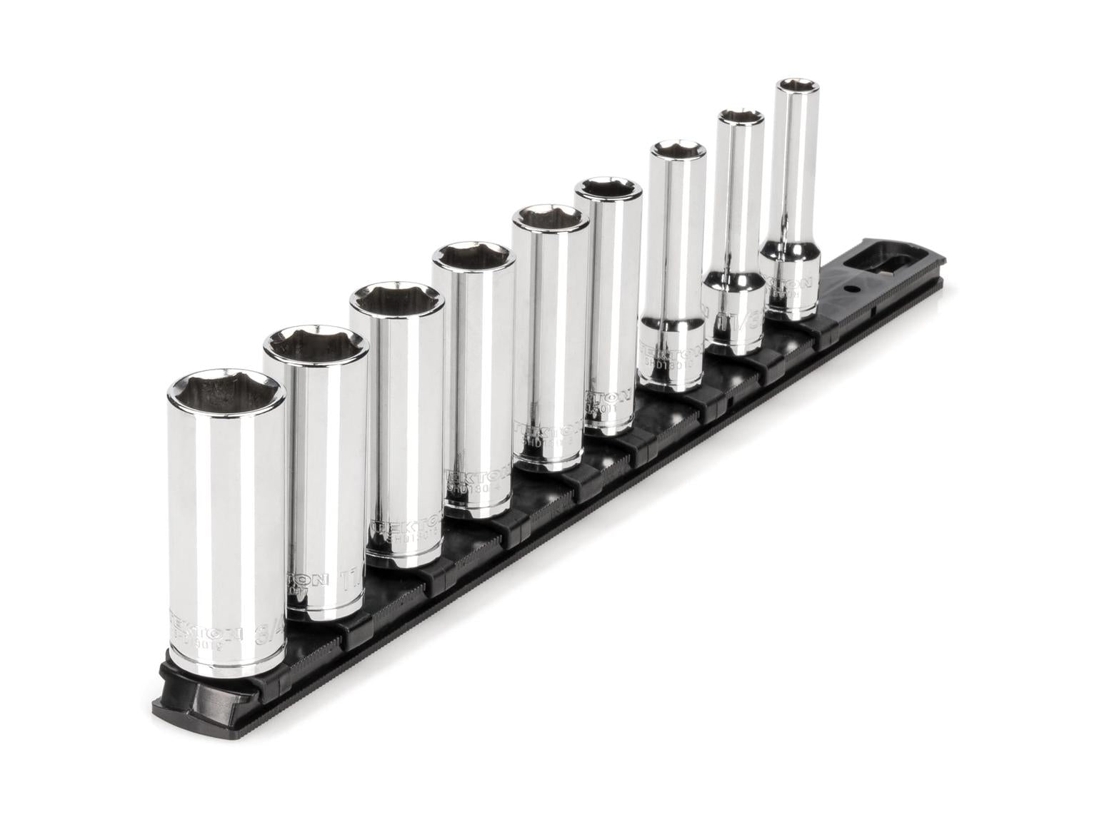 Tekton, 3/8 Inch Drive Deep 6-Point Socket Set, 9-Piece (5/16-3/4 in.)