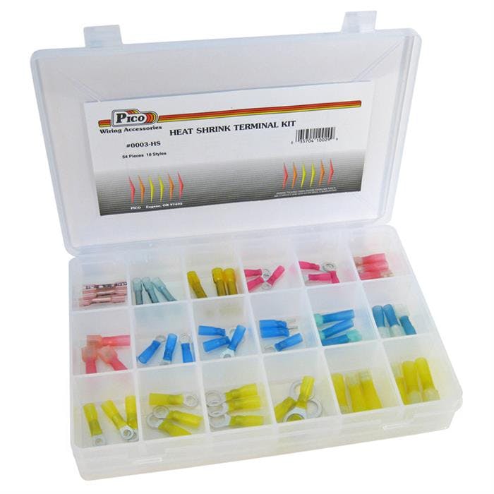 Pico, Assorted Crimp and Heat Shrink Terminal Kit, 54pcs