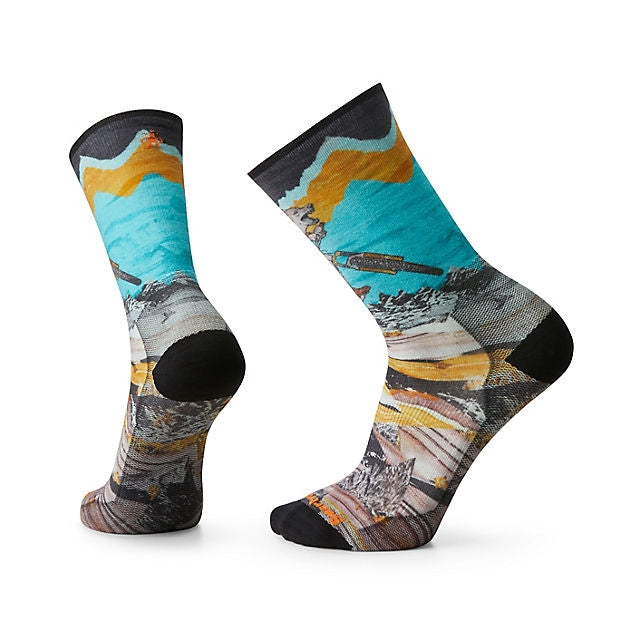 Smartwool, Bike Zero Cushion Wolf Print Crew Socks