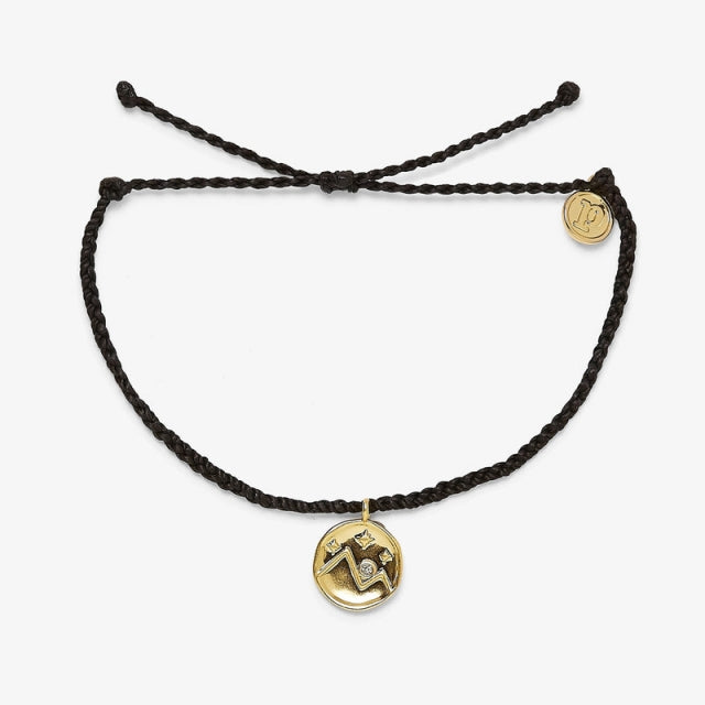 Pura Vida Armbänder, Crystal Mountain Coin Gold Bracelet