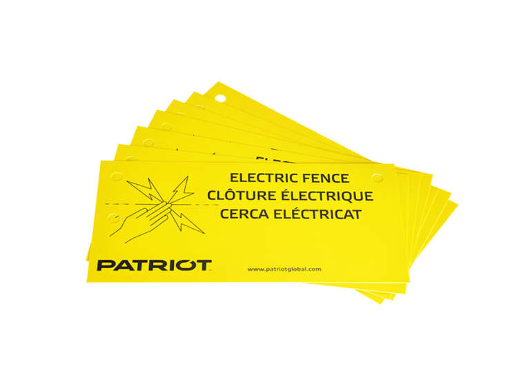 Patriot, Electric Fence Warning Sign