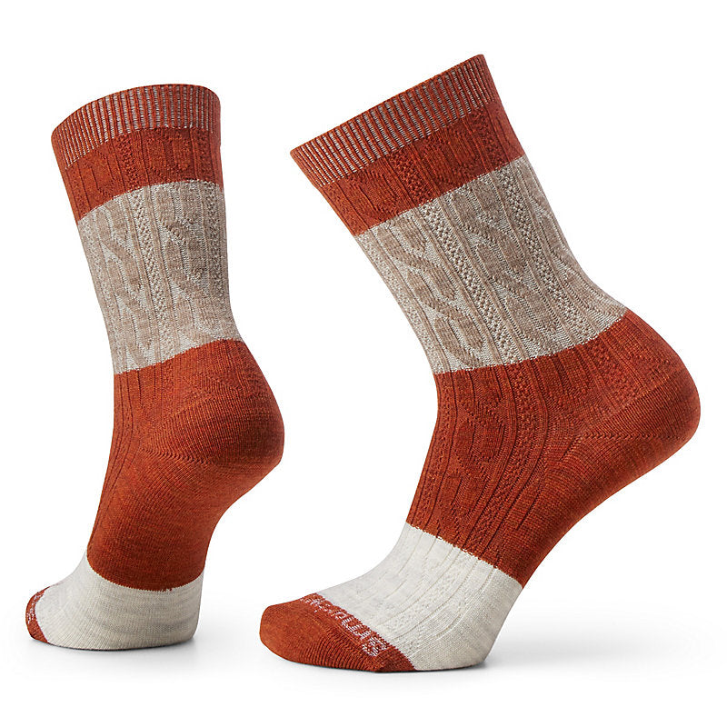 Smartwool, Everyday Color Block Cable Zero Cushion Crew Sock