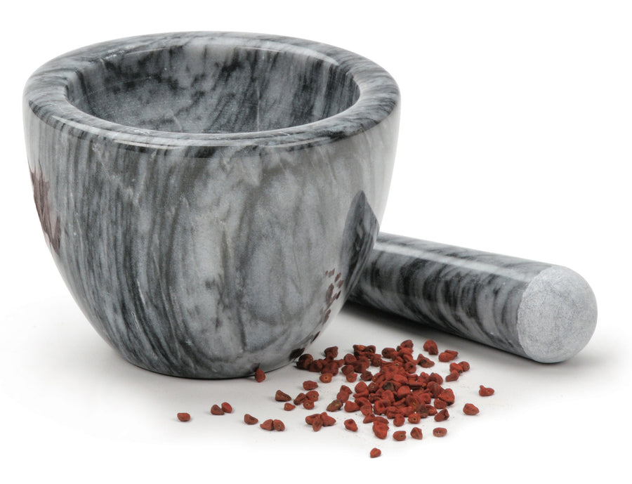 RSVP, MARBLE MORTAR & PESTLE - GRAY