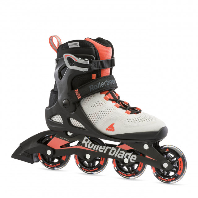 Rollerblade, Macroblade 80 Women's Adult Fitness Inline Skate, Grey And Coral, Performance Inline Skates