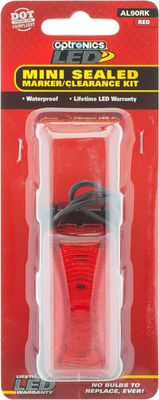 Optronik, Mini Sealed LED Marker/Clearance Light Kit, Red