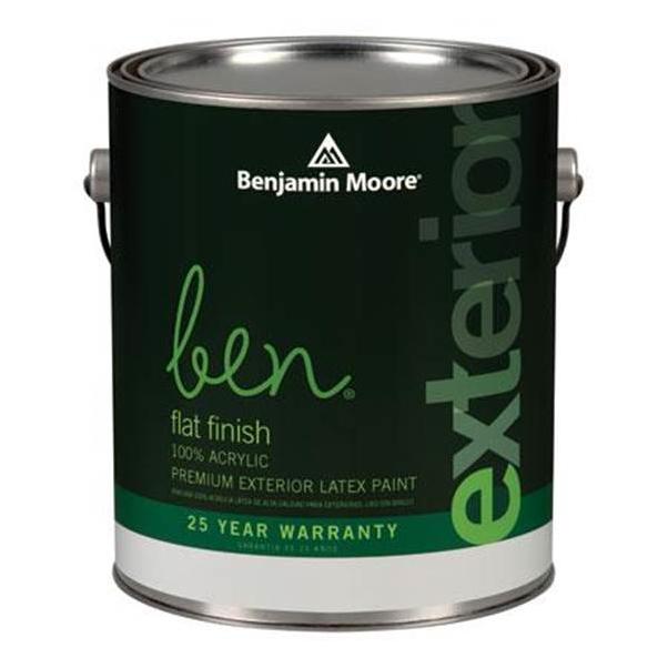 Benjamin Moore, QT ben Exterior Acrylic Latex Paint - Flat Finish