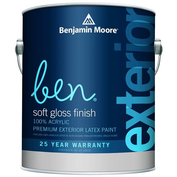 Benjamin Moore, QT ben Exterior Acrylic Latex Paint - Soft Gloss Finish