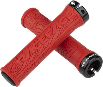 Gesicht des Rennens, RACEFACE HALF NELSON GRIPS - RED, LOCK-ON