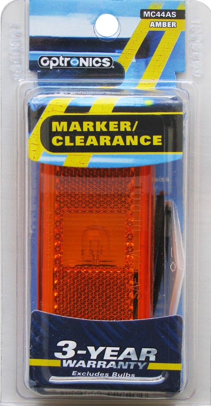 Optronik, Surface Mount Marker/Clearance Light with Reflex, Yellow