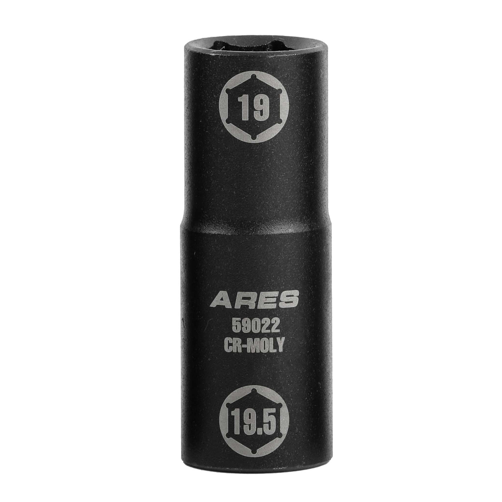 ARES Tool, MJD Industries, LLC, ARES 59022 - 1/2-Zoll-Antrieb 19 x 19,5 mm Radmuttern-Klappsteckschlüssel, halbe Größe