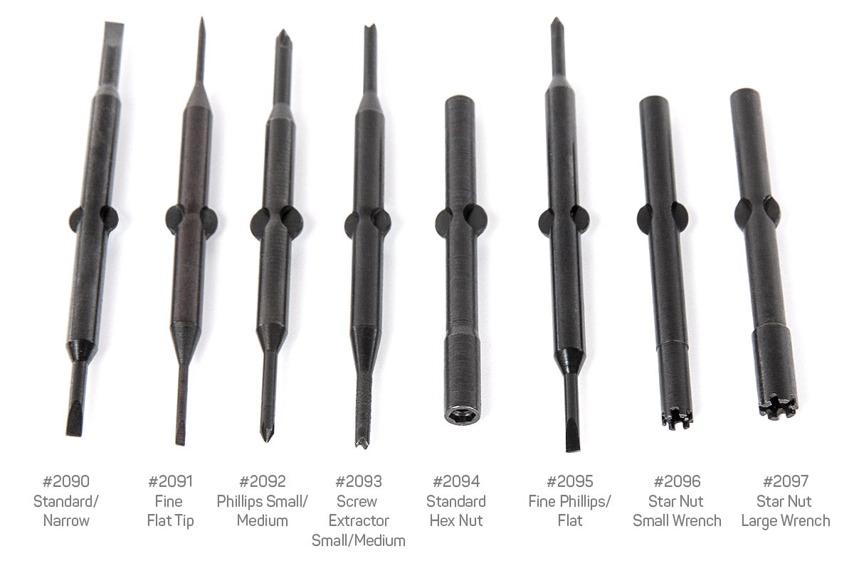 Western Optical Supply, Inc., Ersatzklingen für Schraubendreher und Steckschlüssel Nr. 2090 – Nr. 2097
